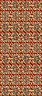 Kusursuz çiçek deseni. Kahverengi, kırmızı ve bej renklerde grafiksel, modern, pürüzsüz desen. Kusursuz raster arka plan. Duvar kâğıdı barok, İspanyol kumaşı.