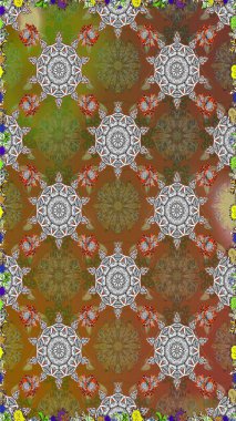 Exquisite pattern of watercolor sketches of the flower. Watercolor seamless pattern. Vintage. Beautiful pattern for decoration and design. Trendy print.