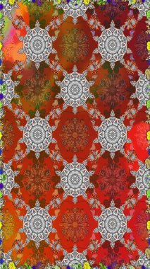 Tekstil ya da kitap kapakları, imalat, duvar kağıtları, baskı, hediye paketi ve yapıştırma kitabı için çiçeksiz arka plan. Küçük çaplı çiçeklerdeki basit şirin desenler. Raster illüstrasyonu.