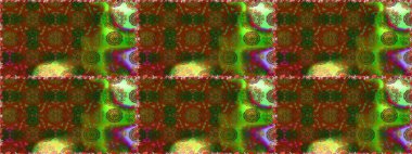 Raster deseni. Bahar çiçekleriyle desen dalla, kahverengi renklerle çiçek siluetiyle.