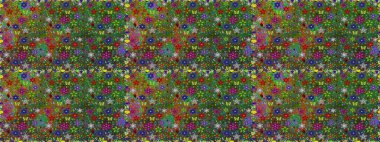 Raster illüstrasyonunda kusursuz çiçek deseni. Güzel kumaş deseni. Renkli Bahar Temalı Kusursuz Arkaplan. Düz Çiçek Elementleri Tasarımı.