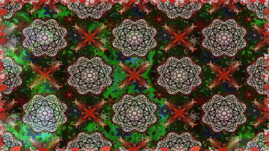 Küçük çiçekteki sevimli çiçek deseni. Gri ve yeşil renkte çiçekler.