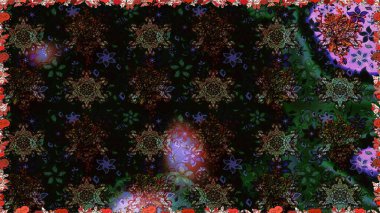 Raster desen. Fantezi kumaş deseni. Çiçekler, suluboya ile sorunsuz çiçek desenli.