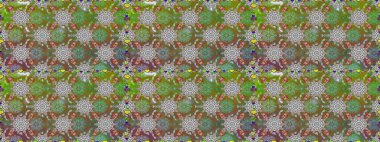 Sevimli çiçek raster deseni. Kahverengi ve yeşil renkli çiçekler. Kusursuz Renksiz Bahar Temalı Kusursuz Arkaplan. Düz Çiçek Elementleri Tasarımı.