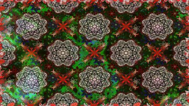 Küçük çiçekteki sevimli çiçek deseni. Gri ve yeşil renkte çiçekler.