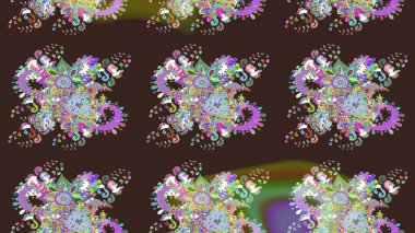 Raster resim. Çiçek desenli çiçek ve yaprakları ile. Sevimli küçük çiçek desenle.