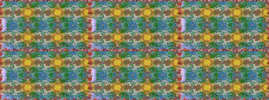 Raster illüstrasyonu. Asya tekstil tarzında. Çiçek desenli çizim. Renkli Bahar Teması eskiz kalıbı. Güzel kumaş deseni. Düz Çiçek Elementleri Tasarımı.