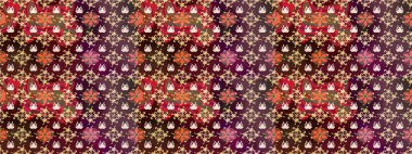 Kahverengi renkte çiçekli çiçek deseni. Suluboya tarzında kahverengi renkte çiçekler.