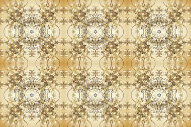 Kış kar dokusu duvar kağıdı. Tarafsız, kahverengi ve bej renklerde altın kar taneleri. Sembol bayramı, yeni yıl kutlamaları, altın desenler. Noel altın kar taneleri kusursuz desen.