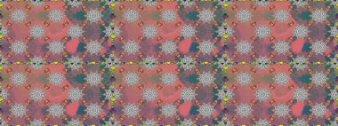 Pembe renkli çiçekler. Renkli Bahar Temalı Kusursuz Arkaplan. Sevimli çiçek raster deseni. Düz Çiçek Elementleri Tasarımı.