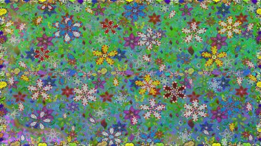 Raster Hip kumaş deseni. Kusursuz Vintage Çiçek Deseni.