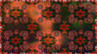 Küçük çiçekteki sevimli çiçek deseni. Kusursuz. Raster illüstrasyonu.