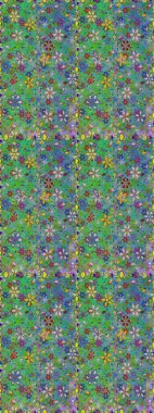 Kıvırcık, parlak örgü. Şablon, pürüzsüz, çiçekli kenar. Raster illüstrasyonu. Çiçek çelengi. Eski moda arka plan. Güzel, pürüzsüz kumaş, tuval..