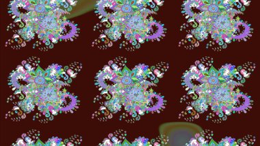 Kahverengi renkte güzel çiçekler, suluboya desenli, duvar kağıdı, kart ya da kumaş için fayanslı eskizler. Raster..