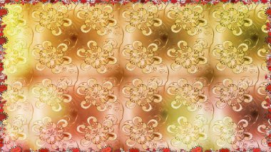 Vadinin çiçekleri bej ve sarı renklerde. Soyut etnik raster kusursuz desen. Çiçekler..
