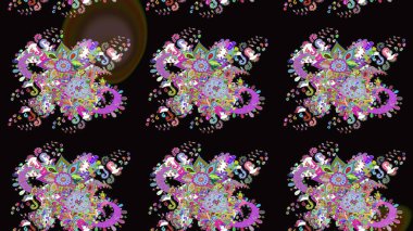 Çiçekler suluboya eskiz deseni. Raster Stili kumaş deseni.