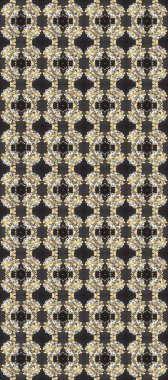 Duvar kâğıdı için altın süslü bir illüstrasyon. Çiçekli süslemeli, pürüzsüz bir desen. Geleneksel Arap dekoru gri, bej ve nötr renkte. Dantelli iz sürücü. Doğu tarzında vintage tasarım ögesi