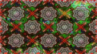 Çiçekli karalama şeklinde Raster çiçek deseni. Nazik, narin çiçek arkaplanı. Gri ve kahverengi renkte çiçekler.