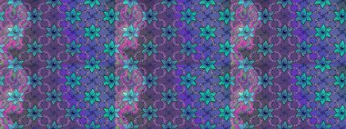 Yumuşak, yaz çiçekleri mor ve mavi renklerde. Raster illüstrasyonu. Raster çiçek desenli ve çiçekli..