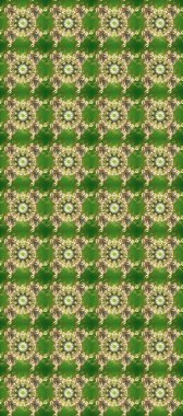 Altın karalama fantezi yapraklarından Raster soyut çiçek çelengi ve bej, yeşil ve nötr renklerde çiçek. El yapımı dekoratif çerçeve, albüm kapağı, tebrik kartı, klasik Art deco tarzı.