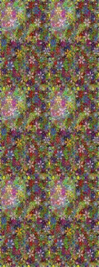 Parlak bir arka plan sorunsuz desen çiçek fantezi tasarım. Düz Çiçek Elemanları Tasarım. Renkli Bahar Teması kesintisiz desen Arka Plan.