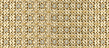 Barok tarzında kusursuz bir doğulu süsü. Kahverengi, bej ve nötr altın elementlerle geleneksel klasik altın raster deseni.
