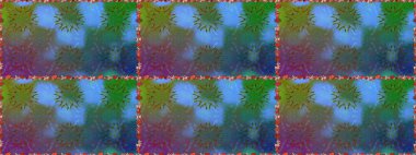 Raster illüstrasyonu. Mavi renkli çiçekler. Şatafatlı bahar bahçesi dokusu. Çiçek deseni. Mavi renkte, dikişsiz çiçek..