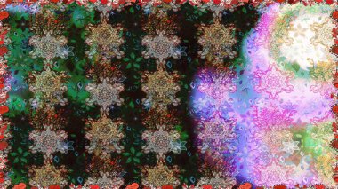 Kusursuz çiçek deseni duvar kâğıdı olarak kullanılabilir. Raster illüstrasyonu. Gri ve nötr renkte çiçekler.