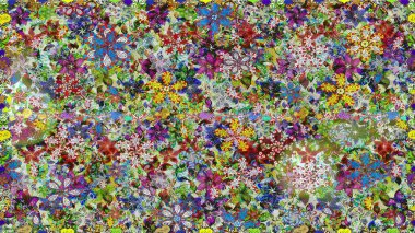 Tropik çiçekler. Tişörtsüz arka plan deseni. Tarafsız ve gri renkte çiçekler.