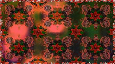 Raster - stok. Kusursuz bir arka plan modeli. Vadinin çiçekleri kahverengi ve gri renklerde. Suluboya, elle çizilmiş.