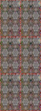 3 boyutlu çiçekler, pürüzsüz. Raster illüstrasyonu. Gri renklerde.