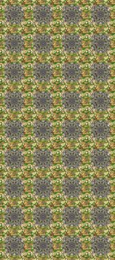 Altın elementli kahverengi, gri ve yeşil renkler. Raster illüstrasyonu. Kusursuz altın desenli bukleler. Raster altın desen. Doğu tarzı arabesk.