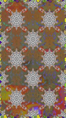 Motley illüstrasyonu. Küçük renkli çiçekler. Çiçekli bahar çiçekleri. Küçük çiçekte güzel bir desen. Kusursuz. Moda baskıları için zarif bir şablon.