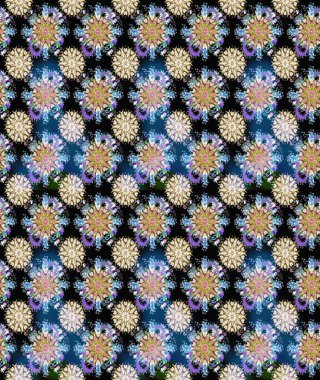 Bahar çiçekli, dikişsiz, sevimli çiçek deseni. Raster illüstrasyonu. Güzel kumaş deseni.