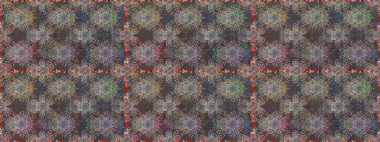 Raster - stok. Gri ve kahverengi çiçekli kusursuz desen, suluboya çiçek deseni, sevimli çiçek, duvar kağıdı, kart veya kumaş için fayanslı.