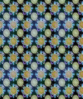 Çiçeksiz desenli nakış işlemeli gelincikler ve vadideki zambaklar. Tekstil tasarımı için mavi ve nötr renklerde geleneksel halk çiçekleri buketi.