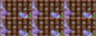 Çiçekli karalama şeklinde Raster çiçek deseni. Nazikçe, güzel çiçek arkaplanı. Kahverengi renkte çiçekler.