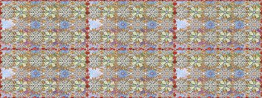 Şekillendirilmiş çiçeklerle kusursuz desen. Çiçek deseni duvar kağıdı, desen dolguları ve web sayfası arka planı için kullanılabilir. Süslü zentangılsız desen, soyut çiçeklerle süslenmiş..