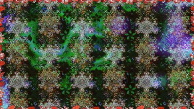 Bahar çiçekli, dikişsiz, sevimli çiçek deseni. Raster illüstrasyonu. Güzel kumaş deseni.