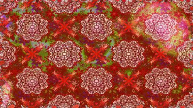 Tekstil, tebrik kartı, boyama kitabı, telefon kılıfı baskısı için kullanılabilir. Kızılderili desenli desenli desenli şal deseni. Etnik Mandala süsü. Raster Henna dövme stili.