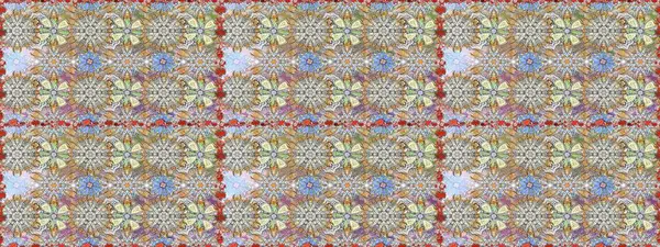 Şekillendirilmiş çiçeklerle kusursuz desen. Çiçek deseni duvar kağıdı, desen dolguları ve web sayfası arka planı için kullanılabilir. Süslü zentangılsız desen, soyut çiçeklerle süslenmiş..