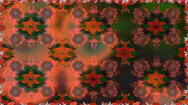 Raster Hip kumaş deseni. Kusursuz Vintage Çiçek Deseni.