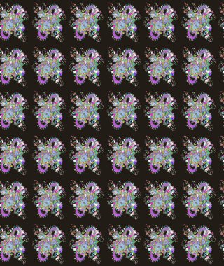 Çiçekli el çizimi çizimi deseni. Modern gelişim, gri raster arka plan duvar kağıdı çizimi, klasik çizgiler, desenli desenli çiçekler, çiçekli süsler..