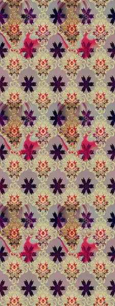 Raster deseni. Bahar çiçekleriyle desen dalla, bej renklerle çiçek siluetiyle.