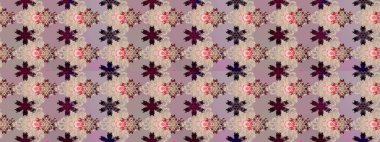 Kusursuz bir geçmişi var. Tomurcukları papatya çiçekleri olan sevimli bir çiçek deseni. Eski usul. Kumaş, tekstil, duvar kağıdı baskısı için. Miles Fleur, süslü püslü bir süs. Raster illüstrasyonu.