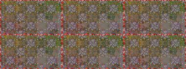 El çizimi Raster çizimi. Duvar kağıdı, web sitesi arka planı, ambalaj kağıdı, davetiye, broşür, afiş veya web sitesi için kusursuz çiçek deseni kullanılabilir. Karalama elementleri.