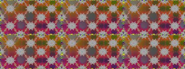 El çizimi çiçekli, soyut, pürüzsüz desen. Kahverengi renkli çiçekler. Raster illüstrasyonu.