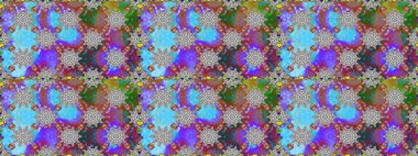 Çiçekli el, pürüzsüz desen çizmiş. Modern gelişim, gri ve mavi raster arka plan duvar kâğıdı illüstrasyonu, klasik çizgi çizgisi, desenli desenli çiçekler, çiçekli süsler..