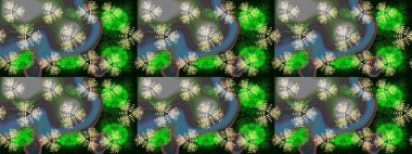 Raster illüstrasyonu. Eski usul küçük çiçekli şirin bir eskiz deseni. Moda arka planında parlak buketler. Kumaş, duvar kâğıdı ve kağıda yazdırmak için gelişen arkaplan.