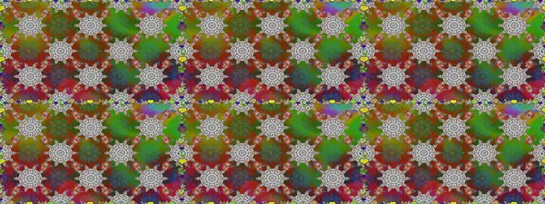 Kusursuz bir arka plan modeli. Raster - stok. Yeşil ve kahverengi renkli vadi çiçekleri. Suluboya, elle çizilmiş.